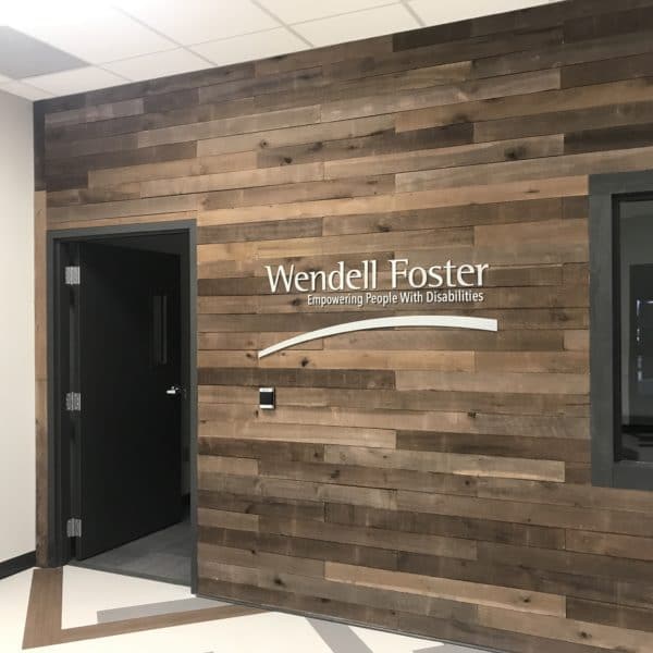 Wendell Foster Logo in Lobby of Latham Outpatient Therapy Facility